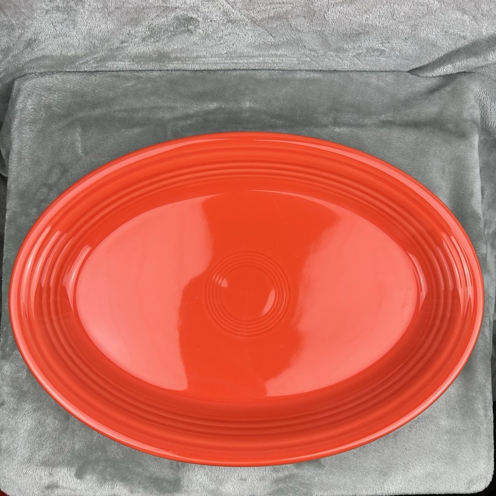 Fiesta Fiestaware Homer Laughlin Large Oval Serving Platter Poppy